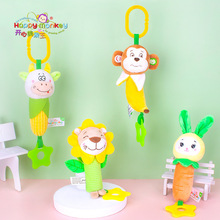 婴儿玩具0-3岁婴儿车挂床挂摇铃毛绒安抚小风铃玩具