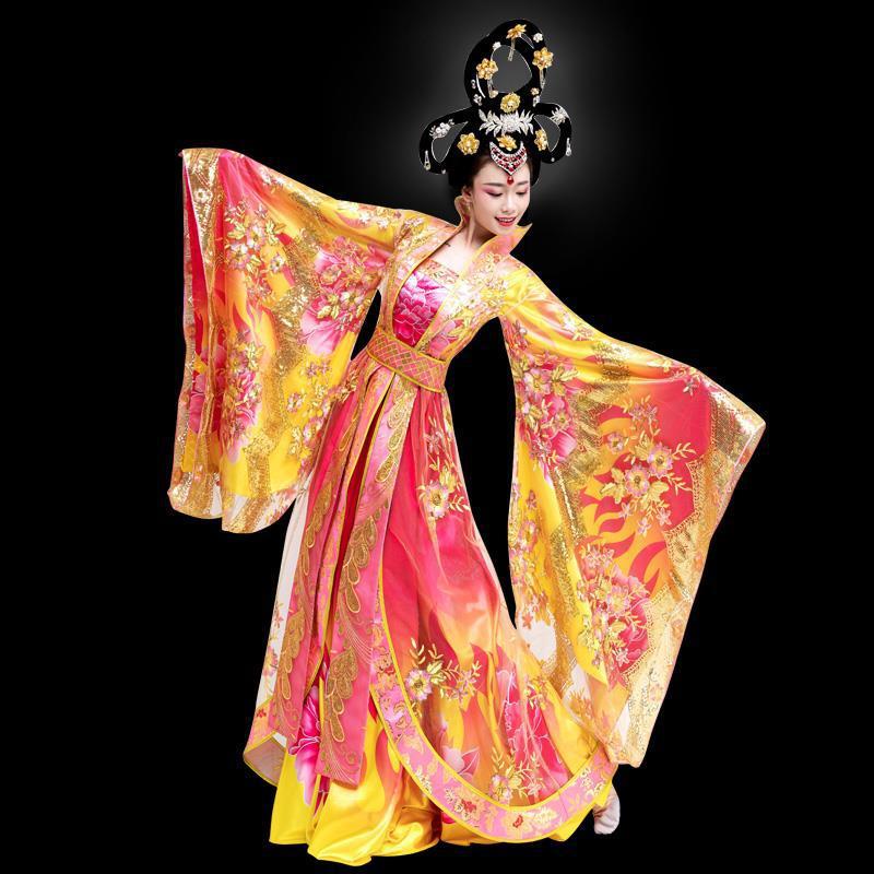 贵妃服古装女汉服纱衣新娘武则天服装唐装汉唐舞服舞蹈演出