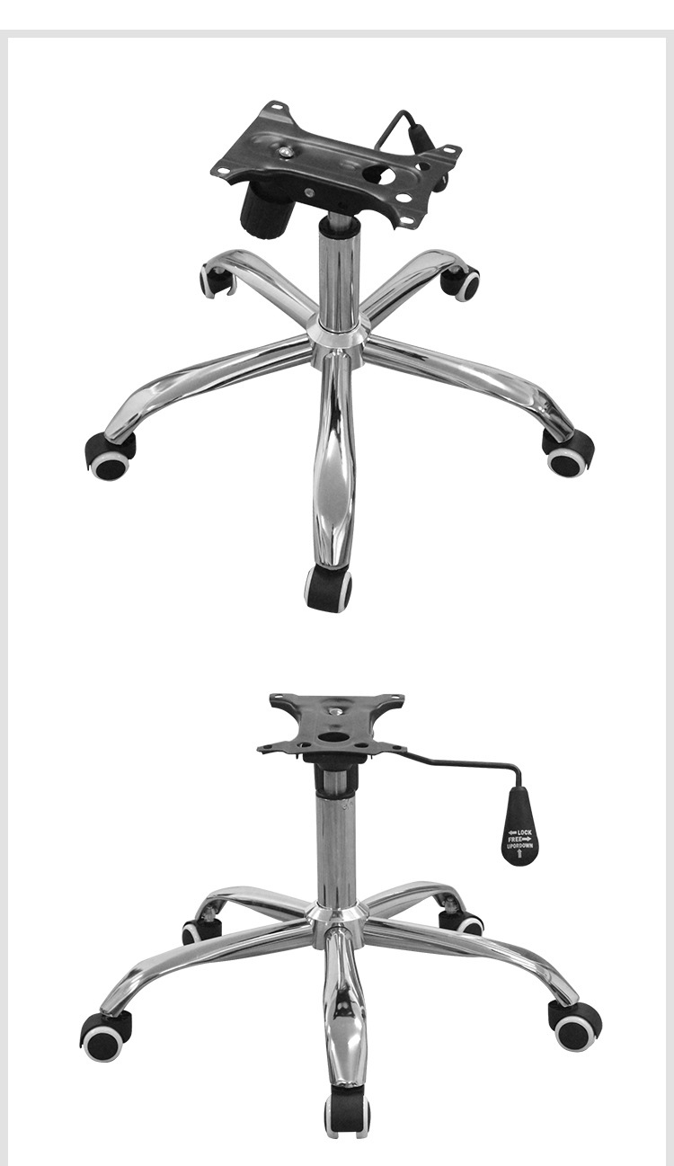 a01 办公椅配件 电镀五星脚 转椅底座 镀铬椅脚 五爪 转盘