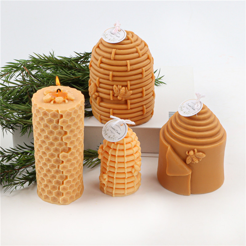 Cross-Border Honeycomb Candle Silicone Mold Honeycomb Bee Cave Tree House Beeswax Aromatherapy Mold DIY Handmade Soap Mold Spot