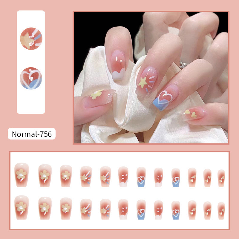 Wear Armor High-Grade 2023 New Nail Patch Nail Stickers Nail Tip Finished Wearable Nail Stickers Medium