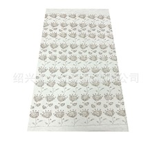 网纱满幅香槟色珠片白银小米长管莲蓬花女装服饰外贸花型