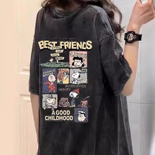 杰尼龟忍者神龟宝可梦联名宽松夏季纯棉短袖男女t恤上衣服休闲潮