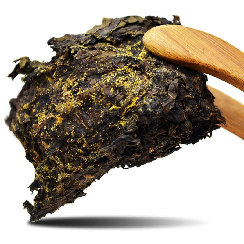 湖南特产安化黑茶正宗金花茯砖茶金花金茯2斤一盒高性价比口粮茶