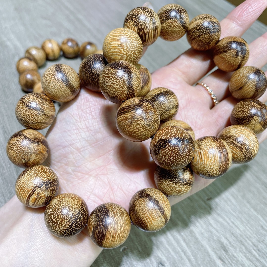 巴西沉香大理石木手串手链diy老料木珠木质佛珠念珠2.