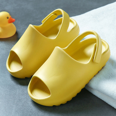 Summer Home Thick-Soled Lightweight Waterproof and Hard-Wearing Baby Children's Slippers Non-Slip Coconut Bathroom Slippers