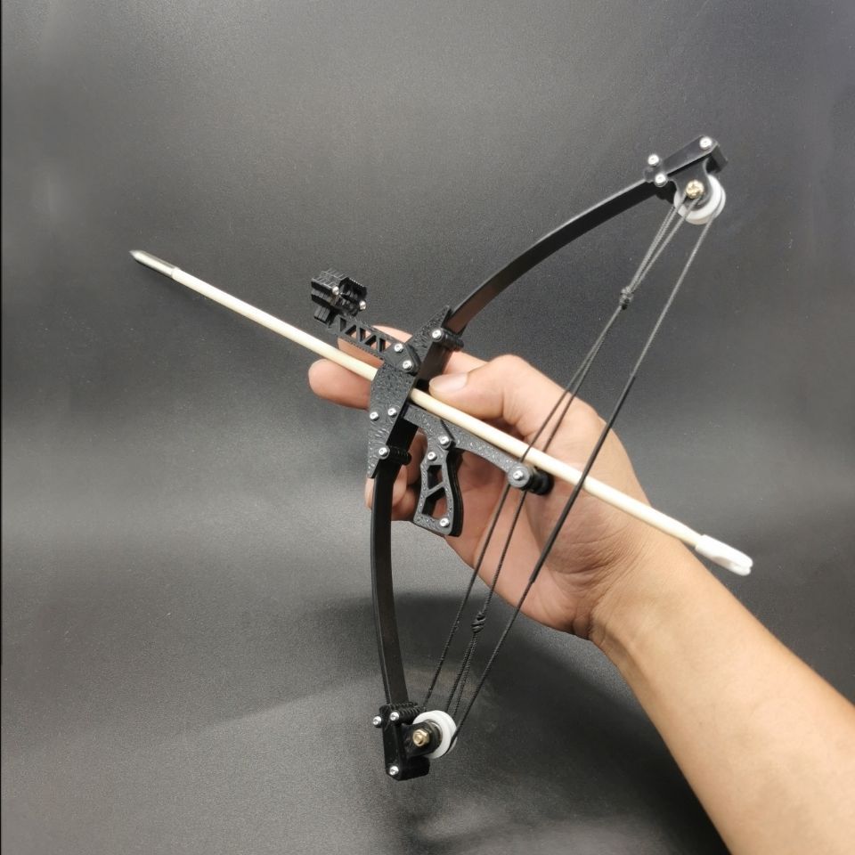 迷你三角复合弓微型弓箭室内解压玩具成人射箭用品打靶滑轮弓