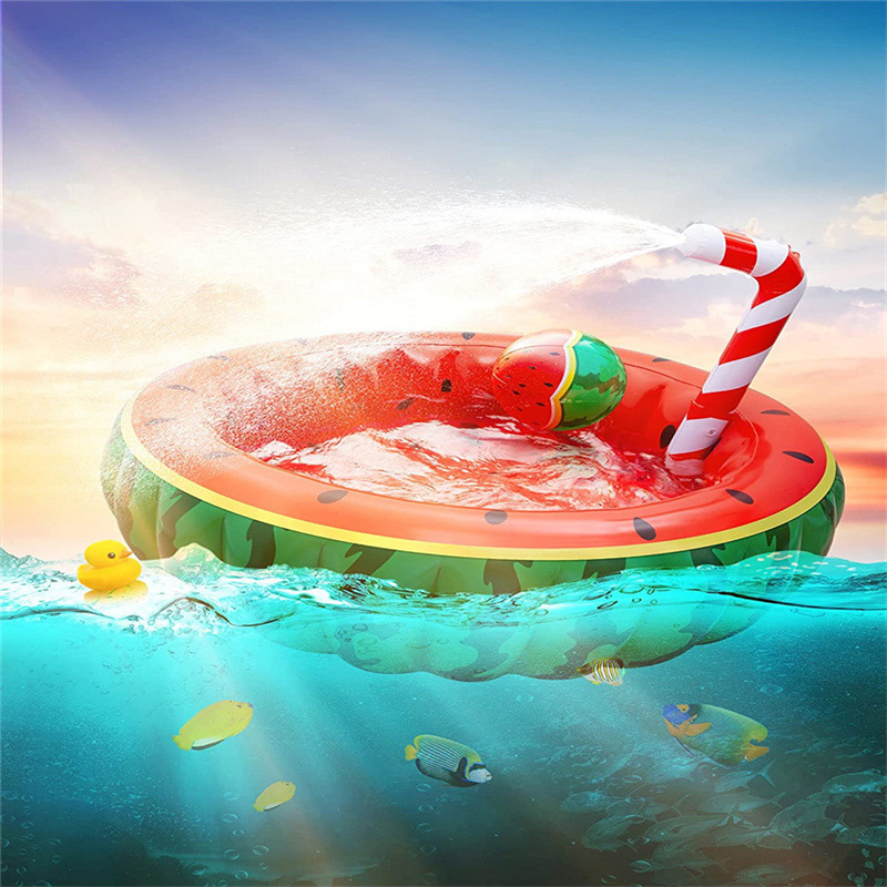 夏季降温充气水池 新款西瓜造型游泳喷水池泡澡趣味宝宝浴池游泳