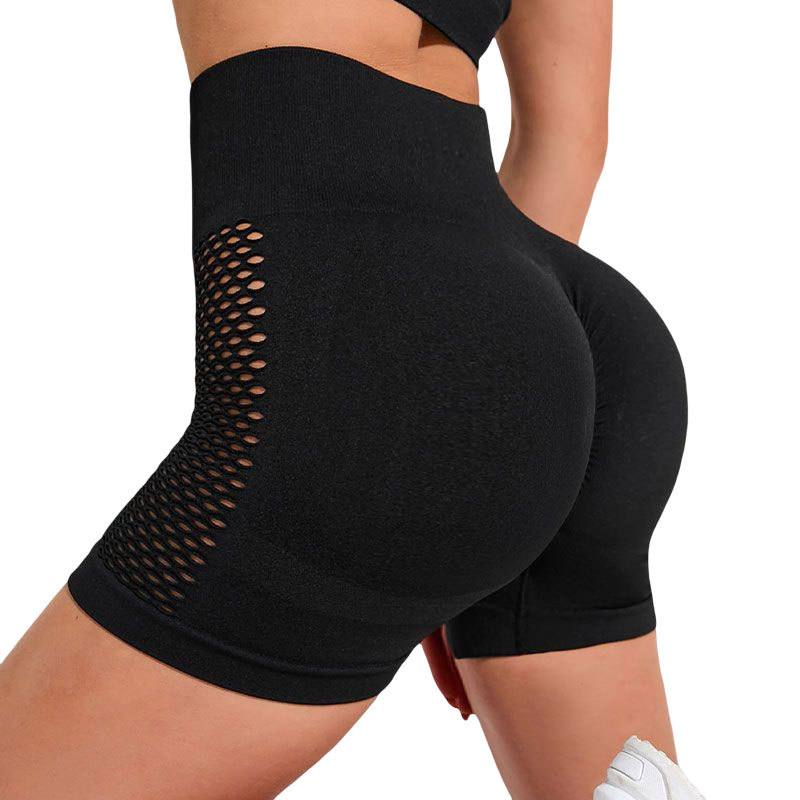 Europe and America Cross Border Peach Hip Lifting Sport Shorts Women's Summer High Waist Tight Elastic Yoga Pants Running Fitness Cycling Pants