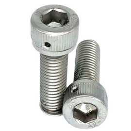 304不锈钢圆柱头内六角头部带孔螺栓铅封螺丝真空螺钉飞机螺丝