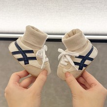 春秋新款婴儿鞋男女宝宝0-1岁鞋袜一体不掉跟加厚加绒休闲学步鞋
