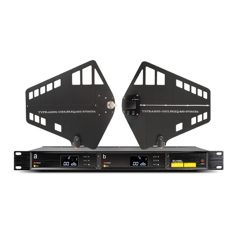 无线话筒信号天线放大器16路麦克风增强信号抗干扰校园舞台演出