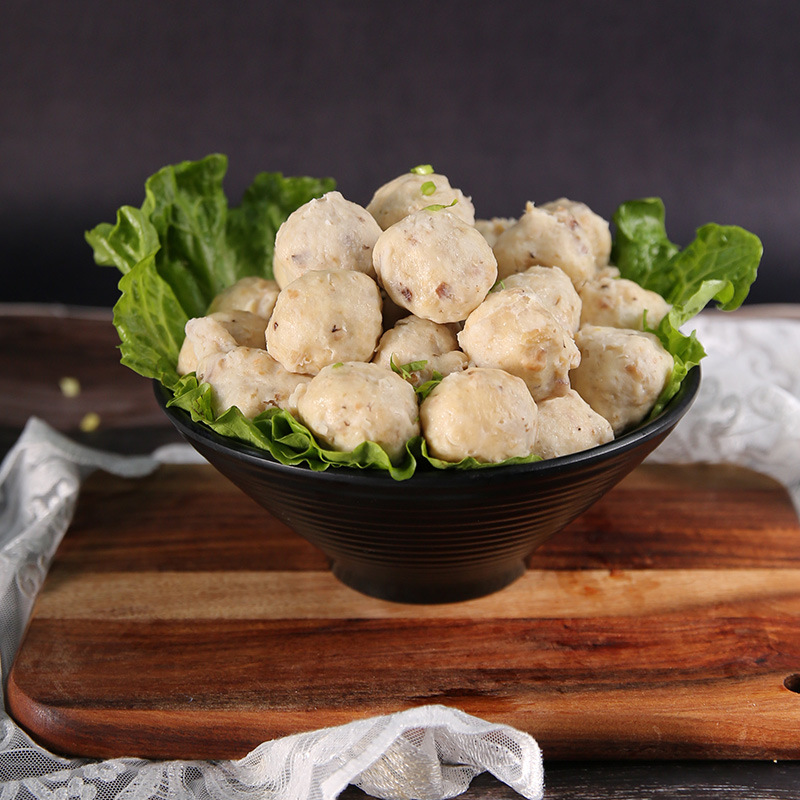 潮汕香菇贡丸500g关东水煮火锅丸子麻辣烫鸡肉豆捞速冻食材-阿里巴巴