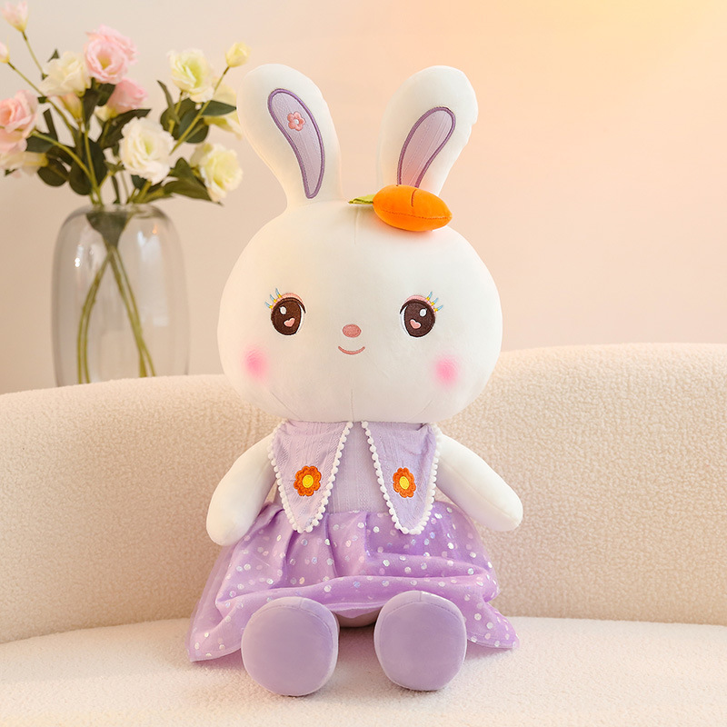 Little Bunny Sleep Hug Doll Appease Cute Rabbit Plush Toy Big Ragdoll Sleeping Pillow for Girls Gift