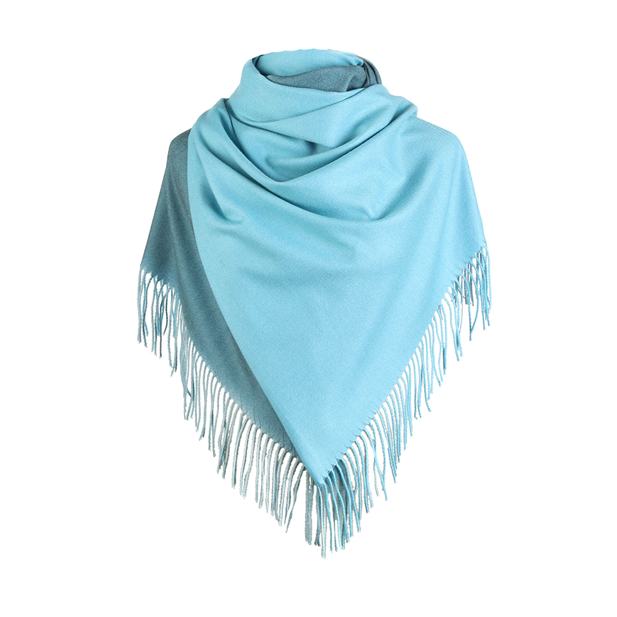 New European and American Fashion All-Match Double-Sided Two-Color Cashmere Scarf Shawl Factory Wholesale Exclusive for Cross-Border