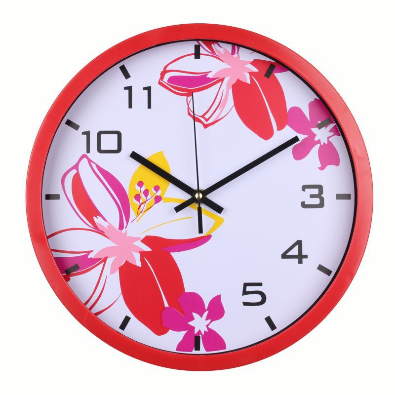 Simple Water Ad Ink Lotus Household Noiseless Hanging Clock Living Room Creative Clock Factory Wholesale Can Pass 65 CPSIA