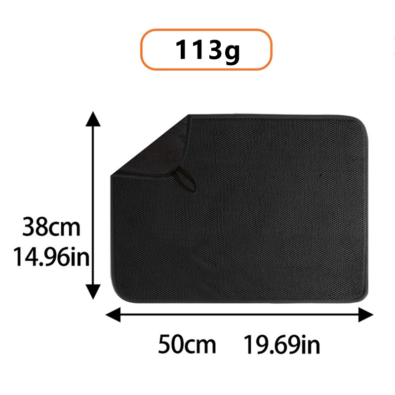 Cross-Border Microfiber Drying Mat Thickened Household Pot Bowl Heat Proof Mat Kitchen Restaurant Countertop Quick-Drying Water Filter Pad