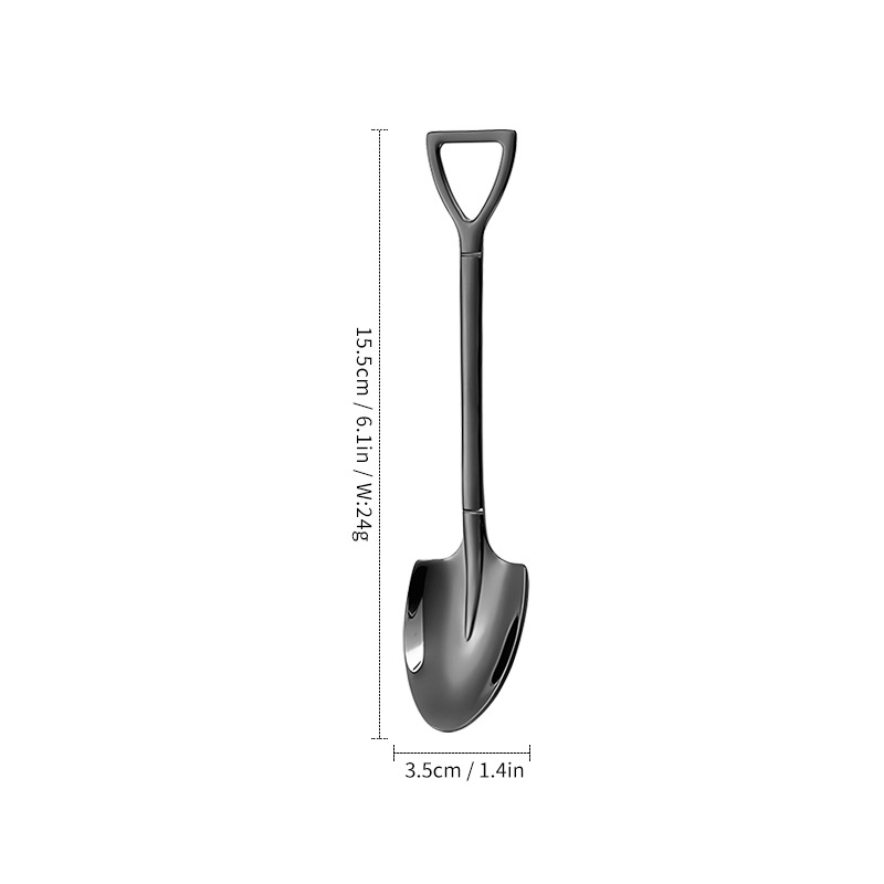 Factory Direct 304 Stainless Steel Shovel Spoon Creative Watermelon Spoon Dessert Spoon Ice Cream Spoon Shovel Coffee Spoon