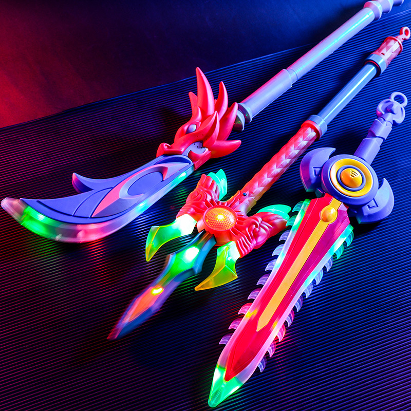 儿童宝剑玩具闪光王者圣剑荣耀电动七彩声光仿真男孩激光刀剑武器