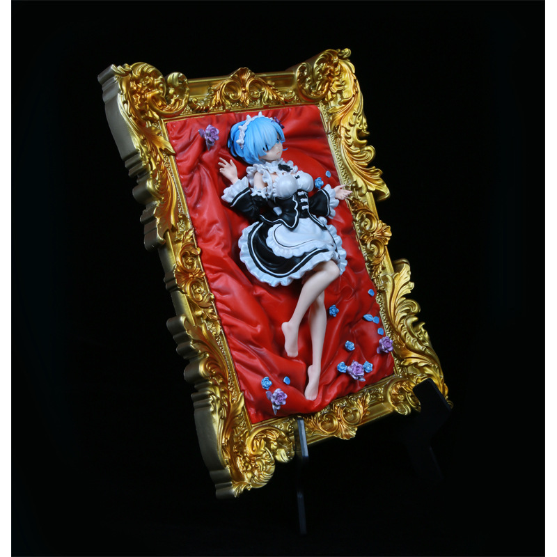 从零开始的异世界生活 相框蕾姆雷姆连衣裙 可挂墙 立体手办摆件