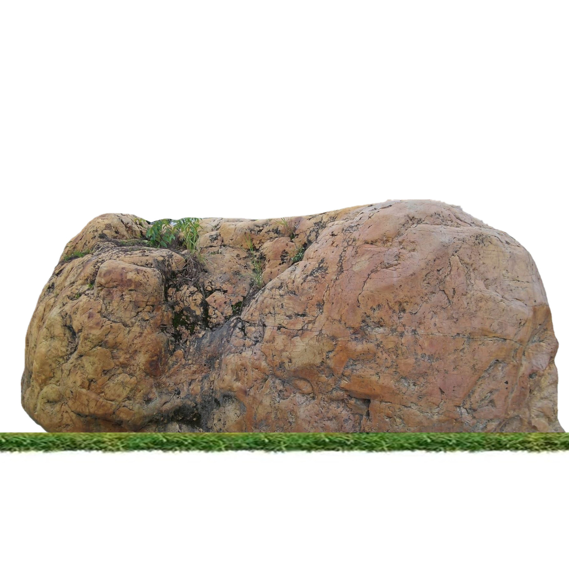 广东自然造景大型卧式原生生态大山石景观造景自然山石