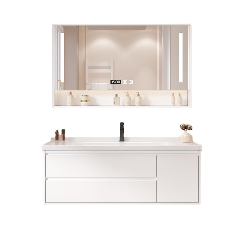Washbasin Bathroom Cabinet Combination Ceramic Whole Washbin Simple Integrated Bathroom Smart Wash Wash Basin Set