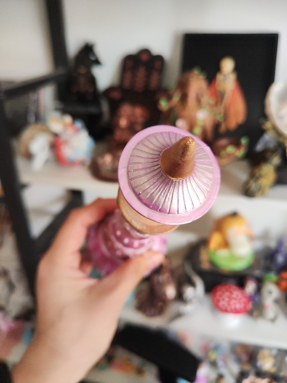 跨境亚马逊树脂摆件工艺品宝塔魔法精灵瓶子园艺办公装饰瓶子礼物