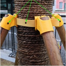 绿色黄色苗木支撑固定器加厚套杯绑扎带绿化施工养护树木支架套筒