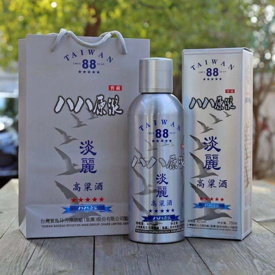 八八原浆42度台湾淡丽高粱白酒银色金色浓香型750ml整箱6瓶正品