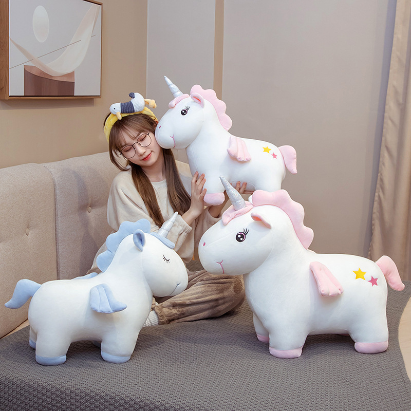 独角兽公仔创意网红毛绒玩具彩虹神兽布娃娃儿童玩偶生日礼物批发