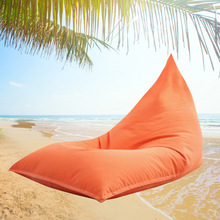 户外沙滩豆袋沙发三角形休闲懒人沙发创意潮流简易椅源厂家销售