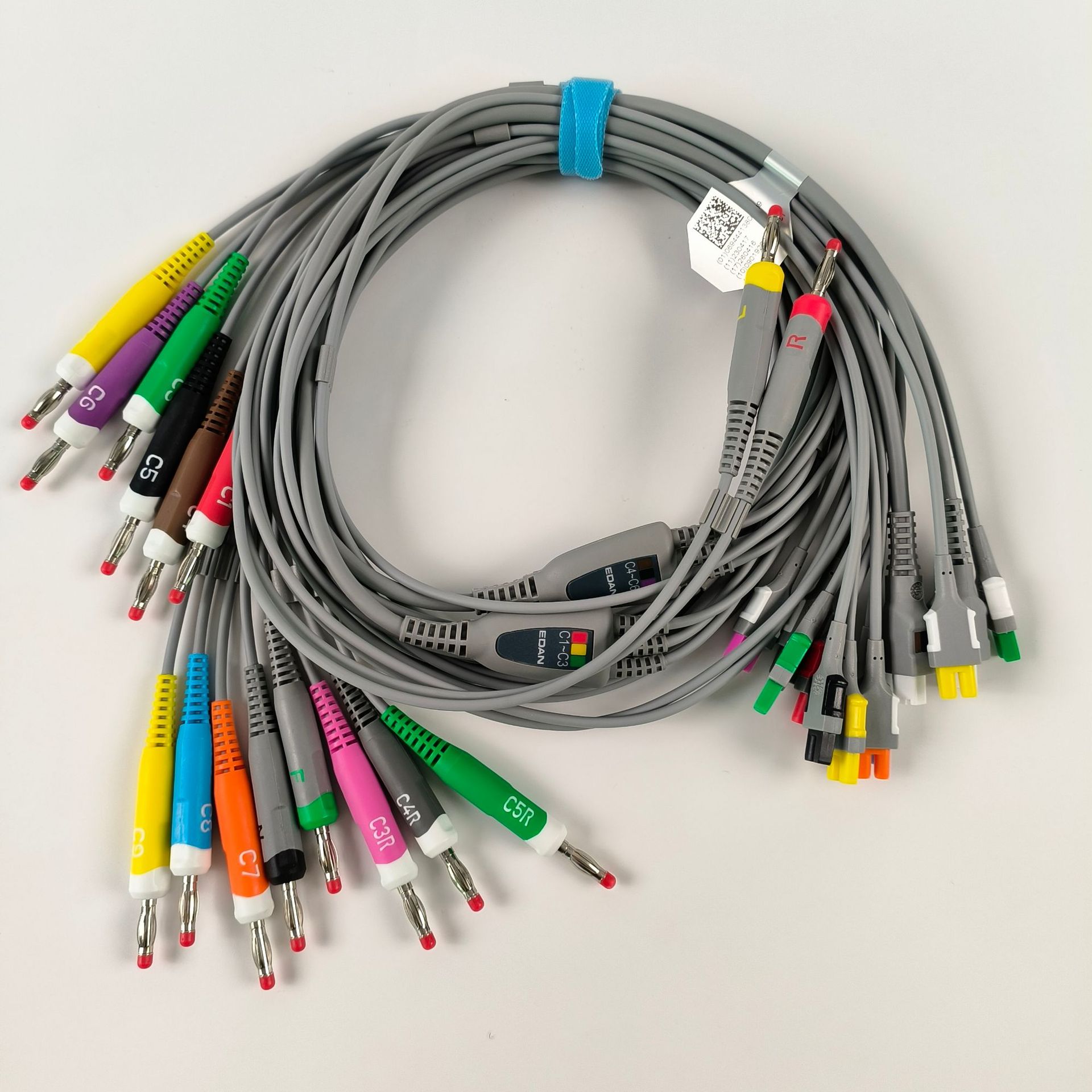 理邦edan原装心电监护仪16根iec欧标导联线18导联 4mm香蕉头