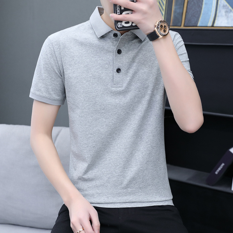 Recommended ~ The Fabric Is Very Good! Middle-Aged Men's Clothing Polo Shirt Short Sleeve Dad Wear Summer Pure Cotton Breathable Top T-shirt