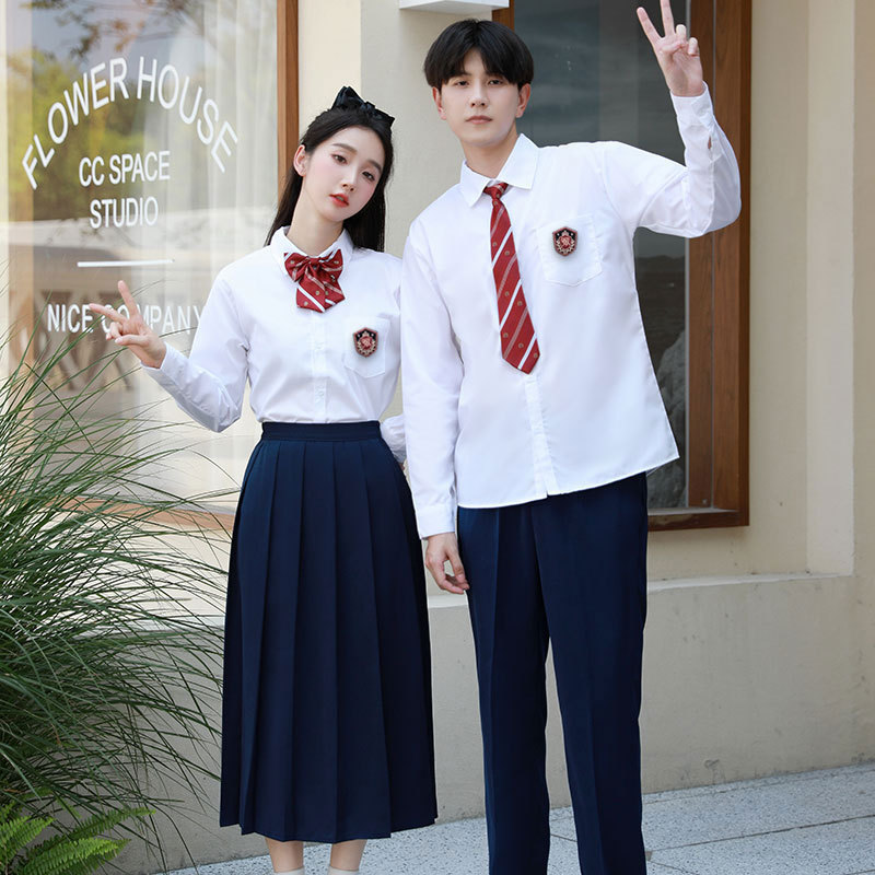 毕业班服套装合唱诗歌朗诵比赛演出服校服英伦学院风高中初中学生