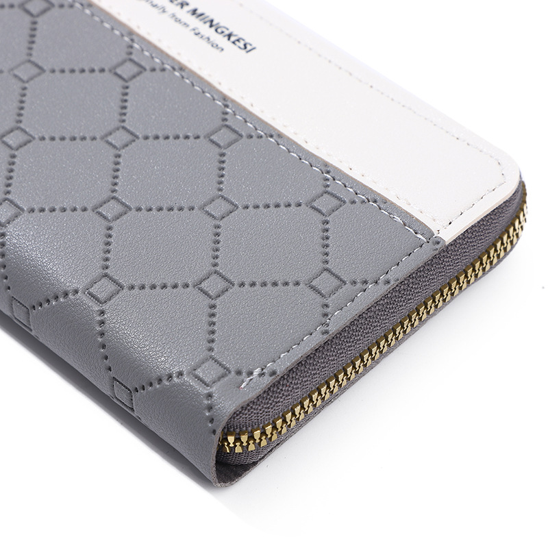 New Clutch Purse Women's Zipper Student Wallet Tassel Color Matching Large-Capacity Handbag Wallet