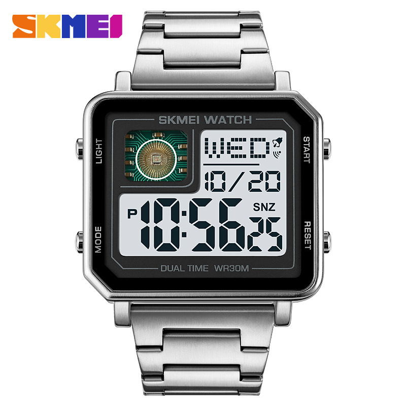 Skmei Men's Large Dial Watch Multi-Functional Outdoor Waterproof Electronic Watch Trendy Luminous Electronic Watch Wholesale