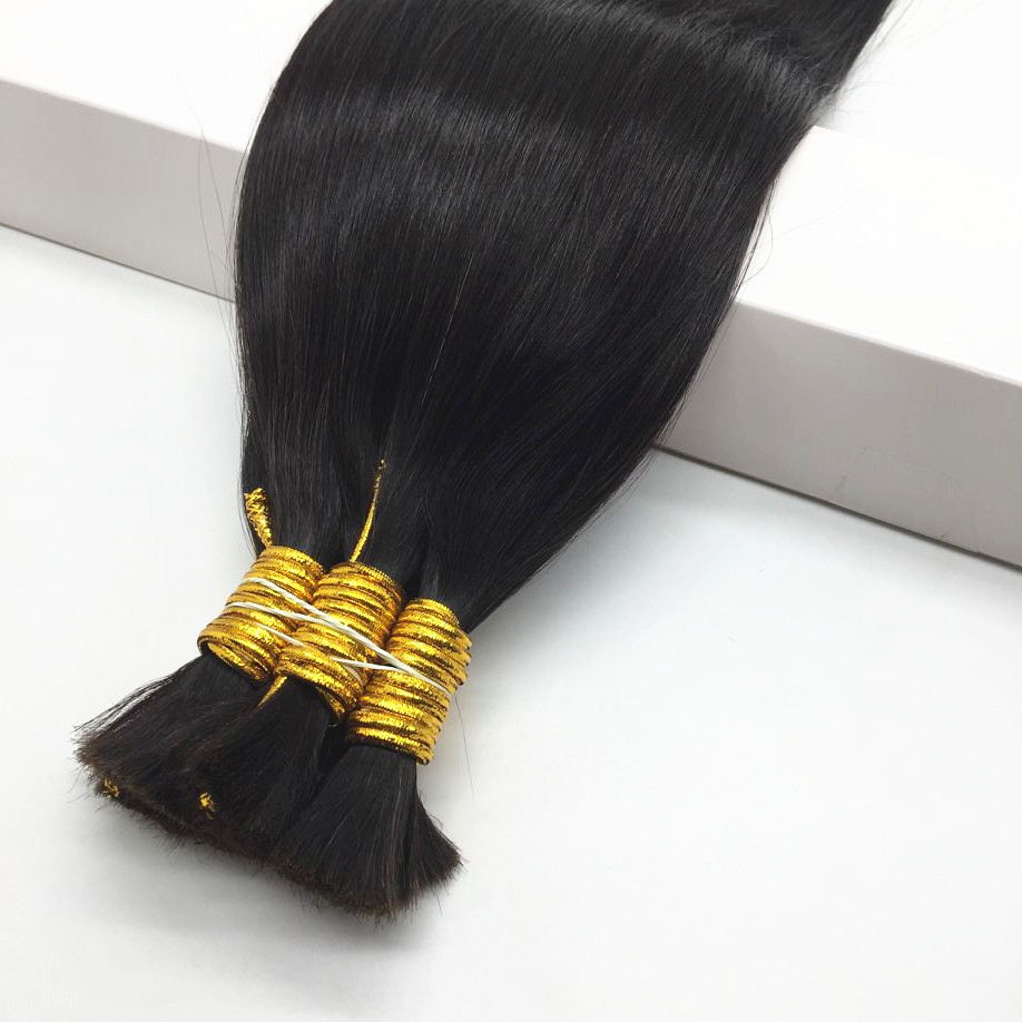 工厂直营水晶发把接发散头发辫接真人发丝可烫染扣接隐形绑接头发