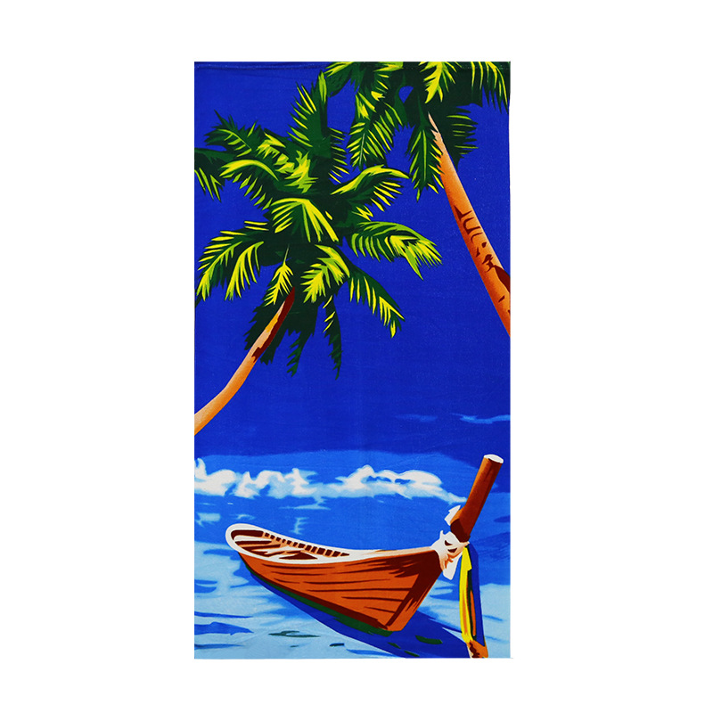 亚马逊超细纤维沙滩巾 数码印花速干游泳浴巾沙滩超细纤维浴巾