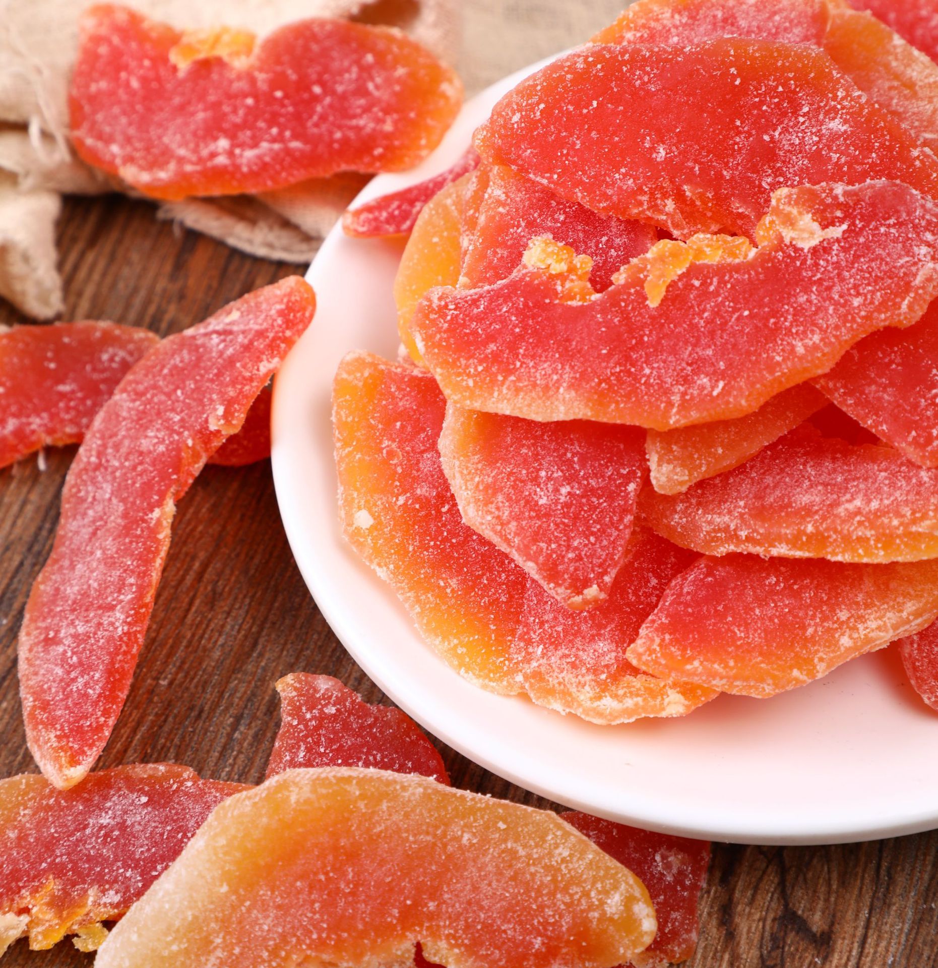 厂家直销红心木瓜干 木瓜丁木瓜干凉果水果干蜜饯食品批发