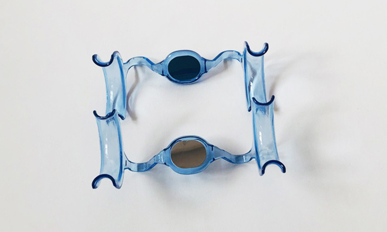 牙科带镜子弓型开口器 牙齿美白阔嘴器 挡舌扩口器 m型口内支撑器