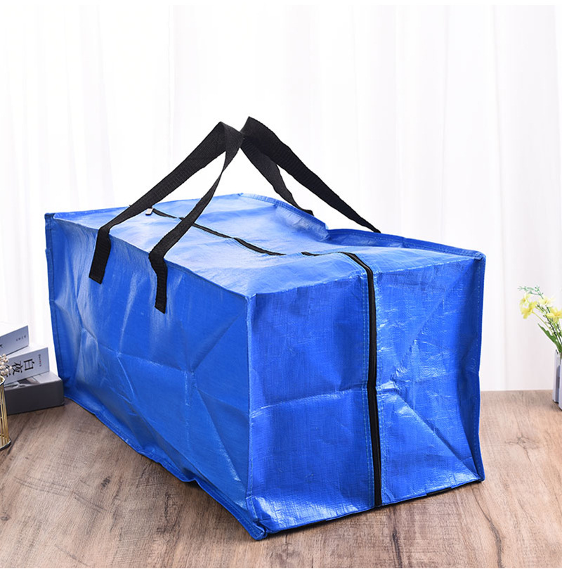 跨境外贸覆膜编织搬家袋pp塑料编织打包袋加厚收纳手提编织袋logo