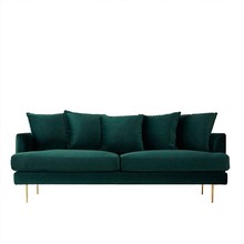 北欧简约沙发简约现代单双三人设计师创意小户型墨绿金属轻奢沙发