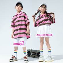 儿童街舞潮服小学生运动会开幕式演出服甜美风男女童啦啦队表演服