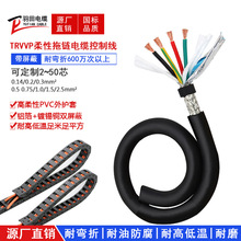 TRVVP高柔性拖链屏蔽电缆2 3 4芯0.5 0.75 1.0 1.5平方多芯屏蔽线
