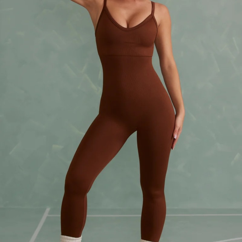 European and American New Quick-Drying Sports Seamless Yoga Bodysuit One-Piece European and American Tight One-Piece Fitness Yoga Wear Women
