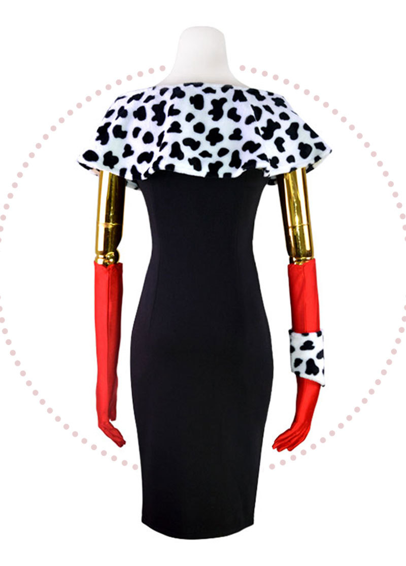 101忠狗时髦女反派 黑白魔女库伊拉cos服全套 万圣节cosplay全套