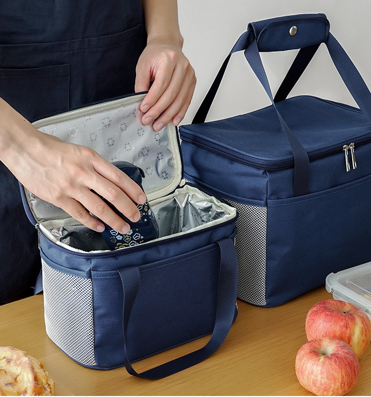 饭袋子手提袋时尚饭盒大号保温袋铝箔加厚隔热便当袋餐盒饭兜学生