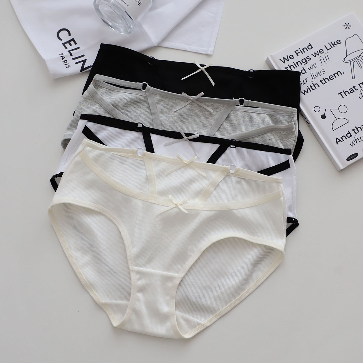 内裤棉女生性感镂空小情调假两件少女棉内裤时髦运动吸汗柔软三角