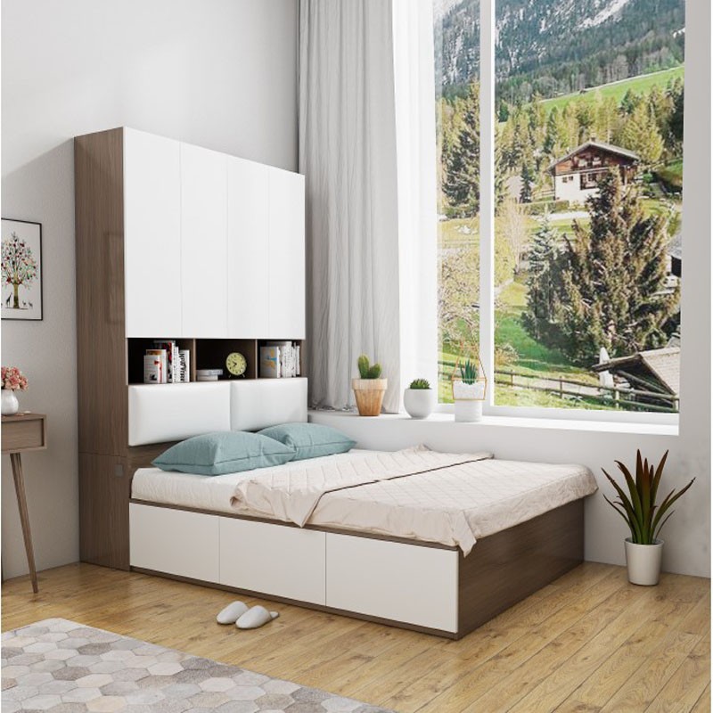 多功能储物柜床