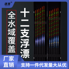 鱼漂全套光远户外12支浮漂套装鲫鱼鲤鱼组合套装鱼票盒带票醒目